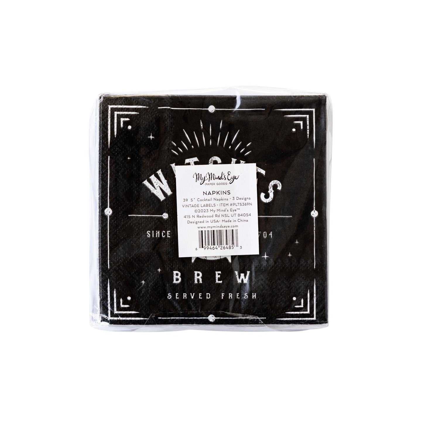PLTS369N-MME - Vintage Label Paper Cocktail Napkin Set