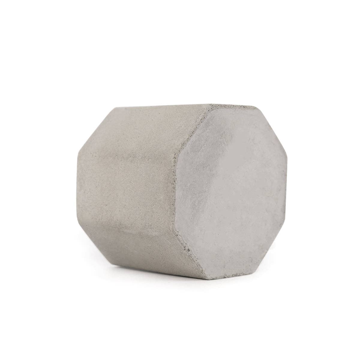 Octagon Cement Mini Plant Pot, Candle Holder