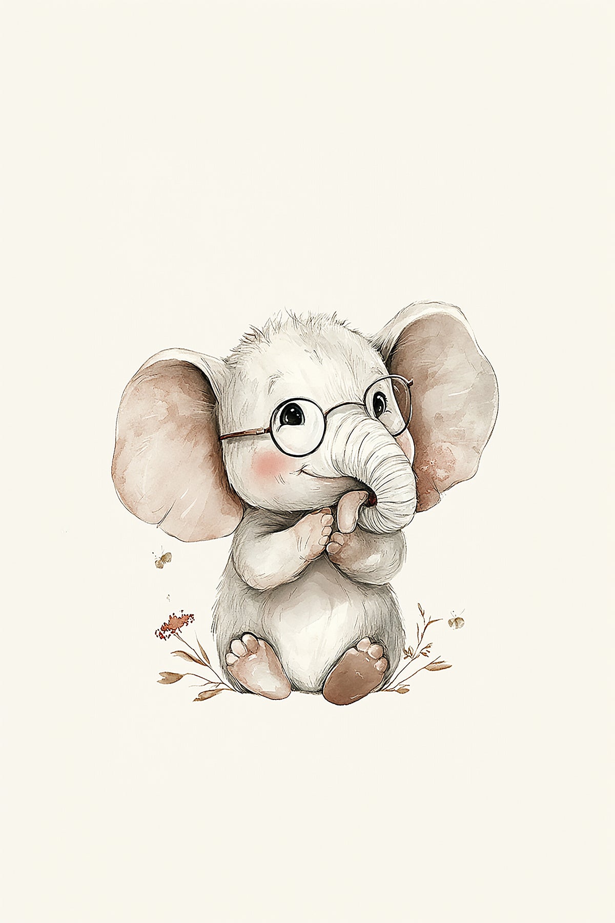 Baby Elephant Digital Print