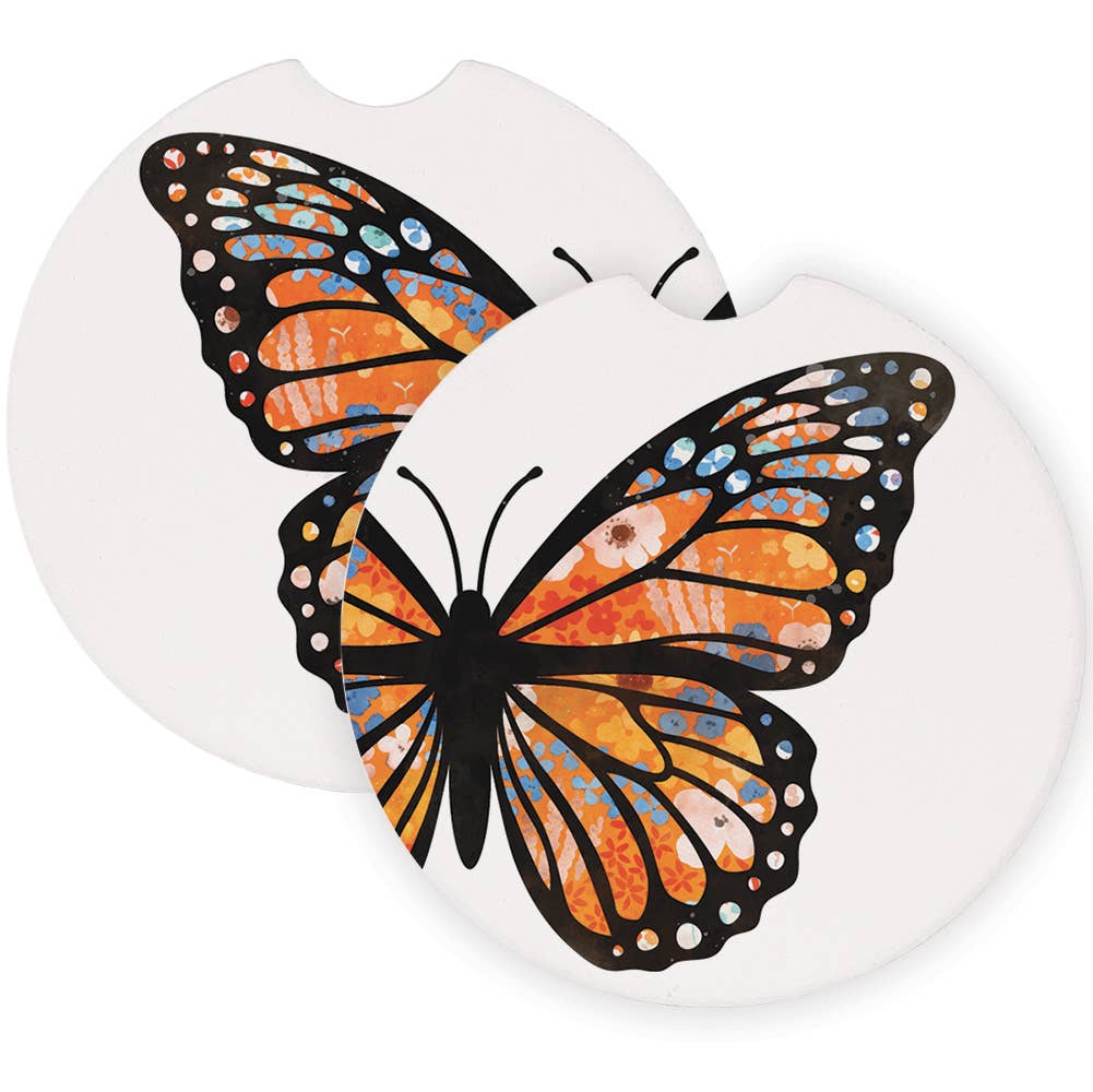 Monarch Florals - Car Coasters