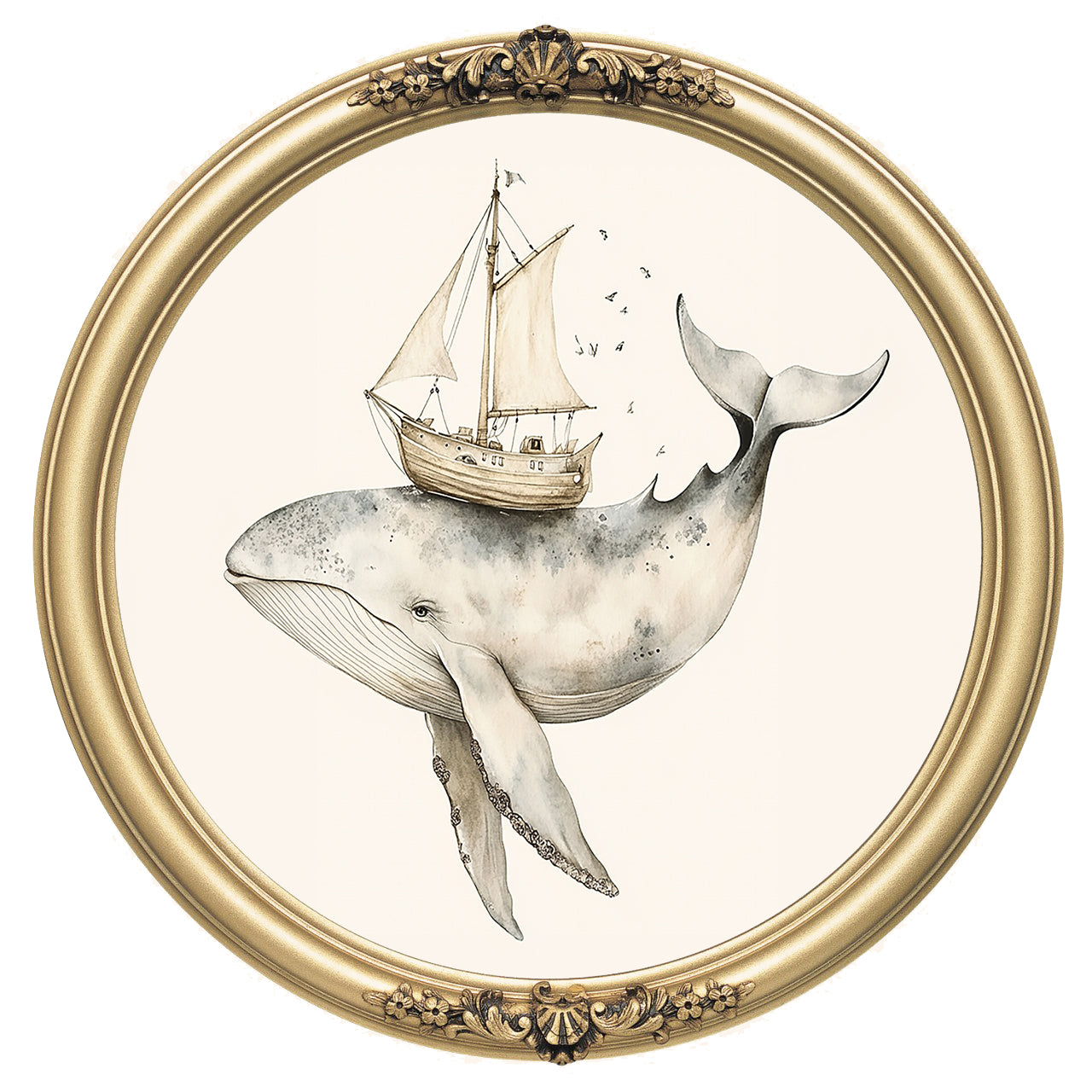 Silly Whale Digital Print