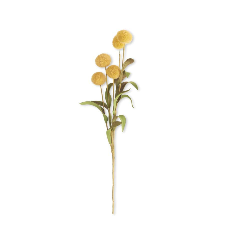 Pom Pom Pick with Eva Leaves - Gold