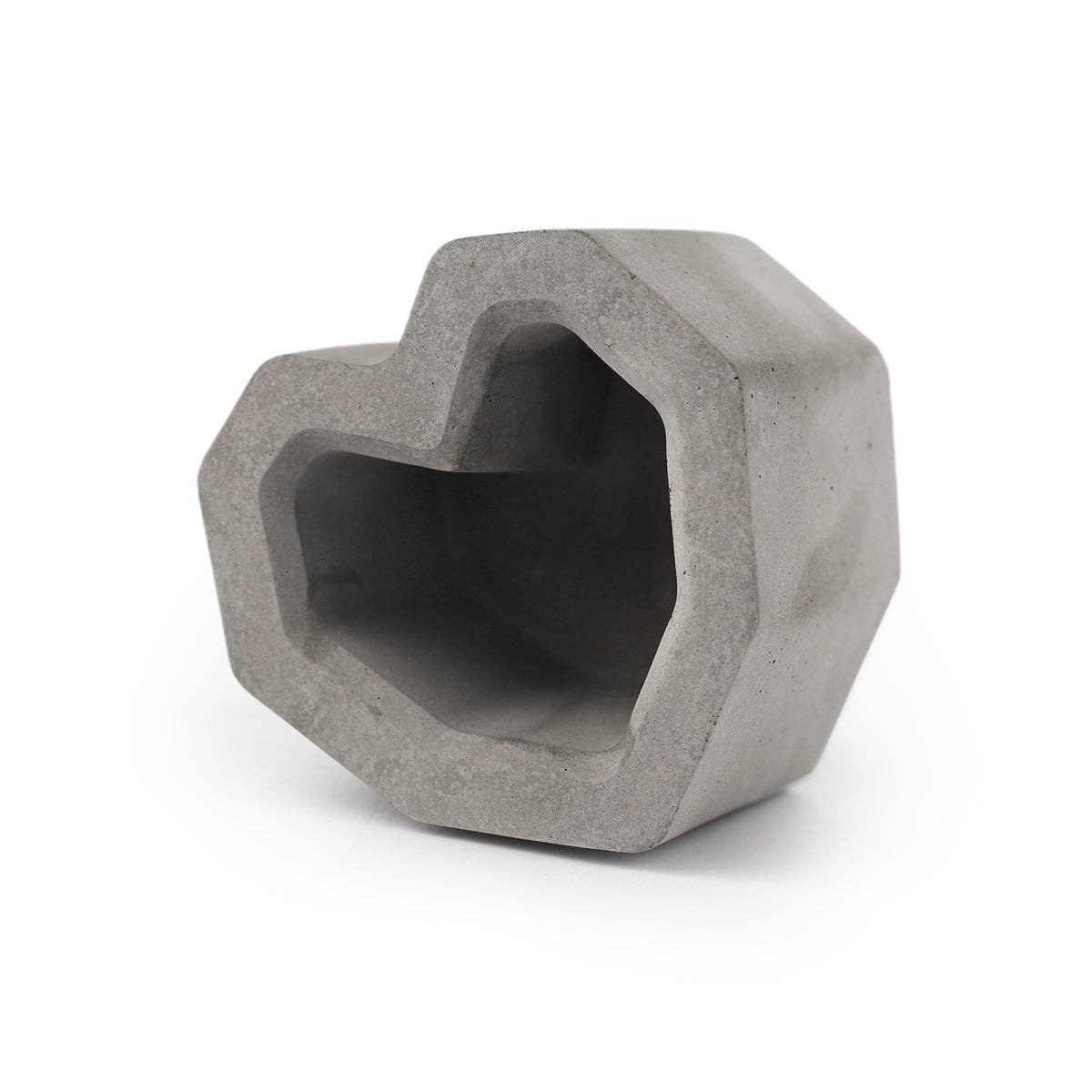 Heart-shaped Cement Mini Pot for Succulent & Air Plant Decor