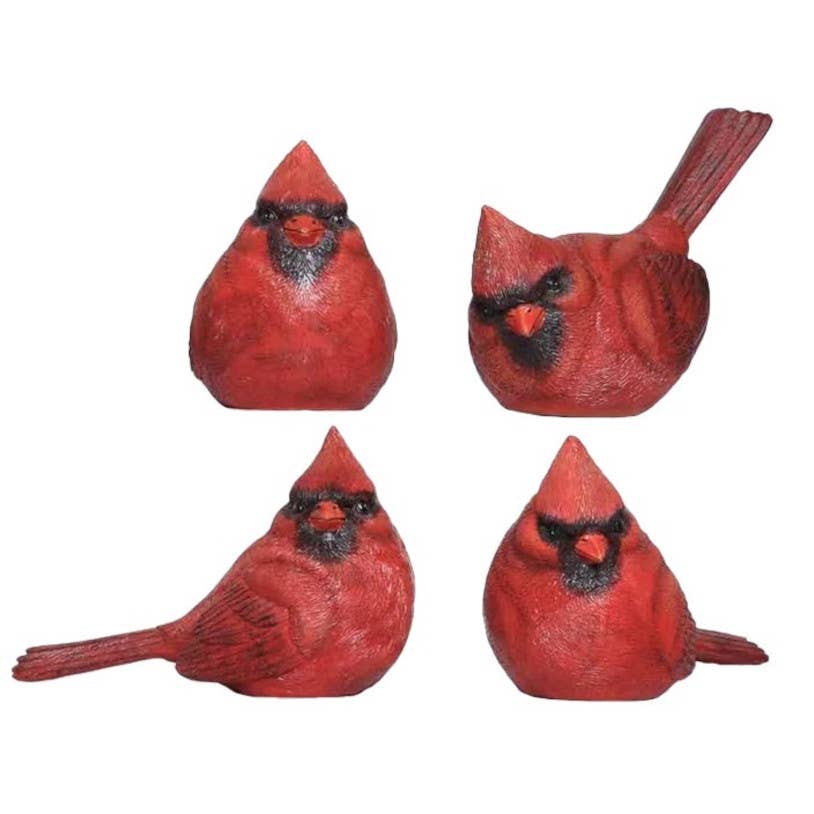 Resin Male or Female Cardinal Red Bird (Medium)- 2 options