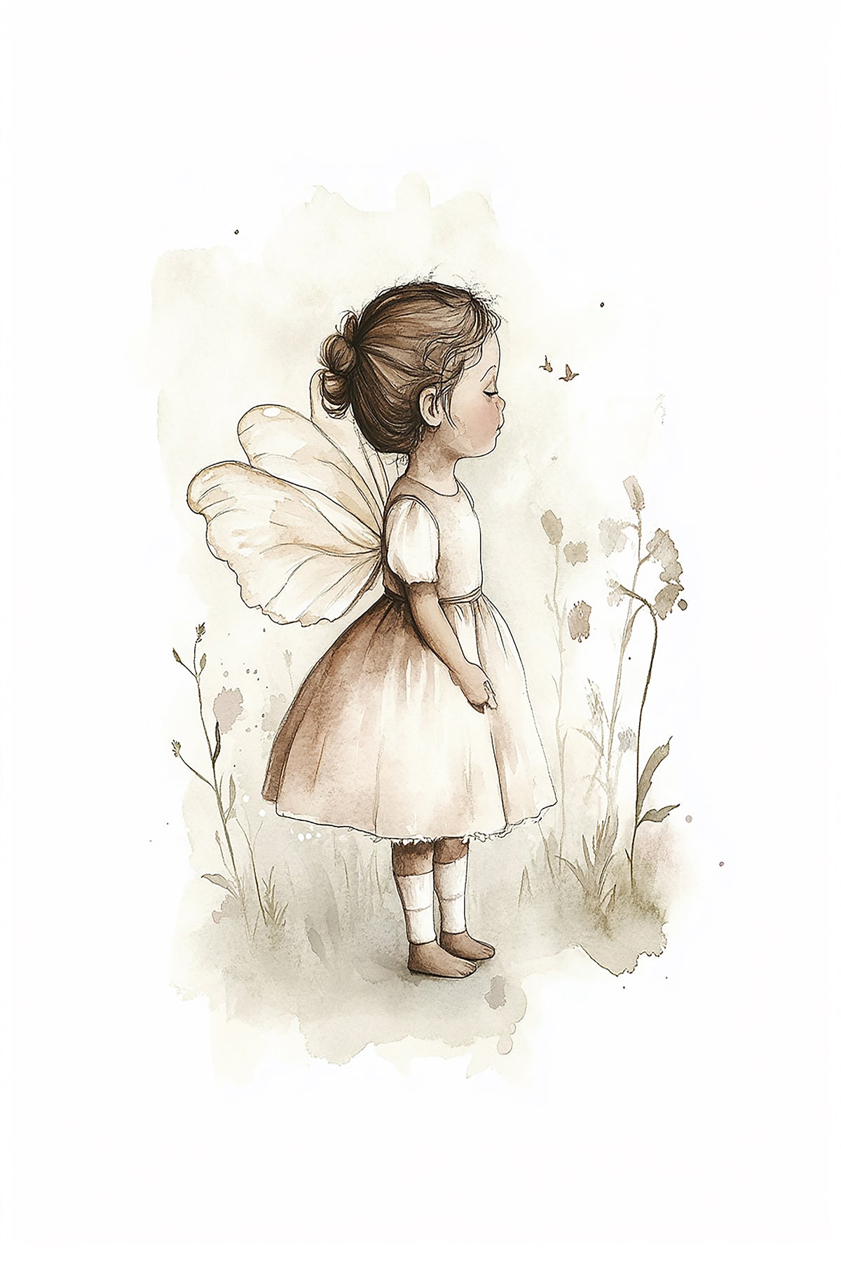 Sweet Winged Girl Digital Print
