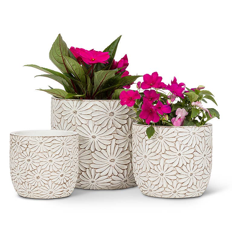 Daisy Round Planter-4"H