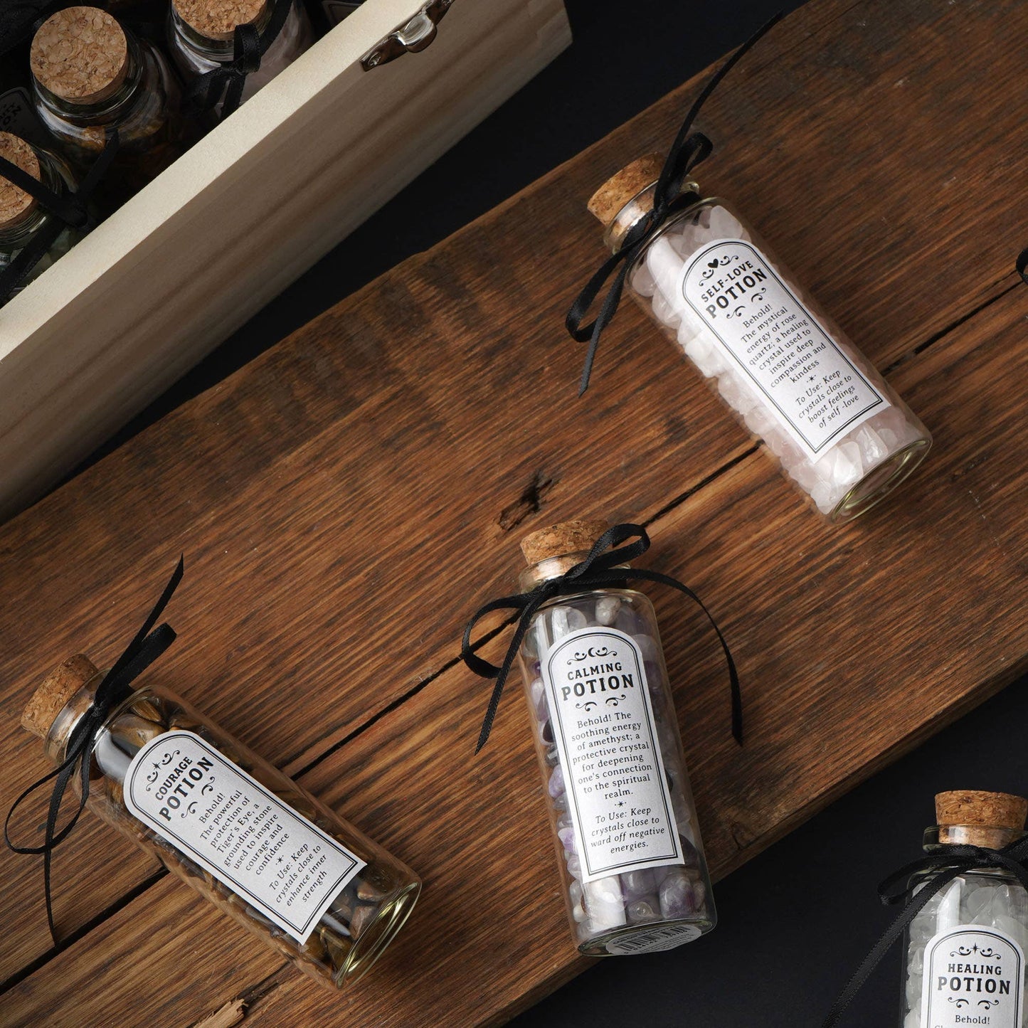 Enchanted Emporium 24pcs Crystal Potion Bottles