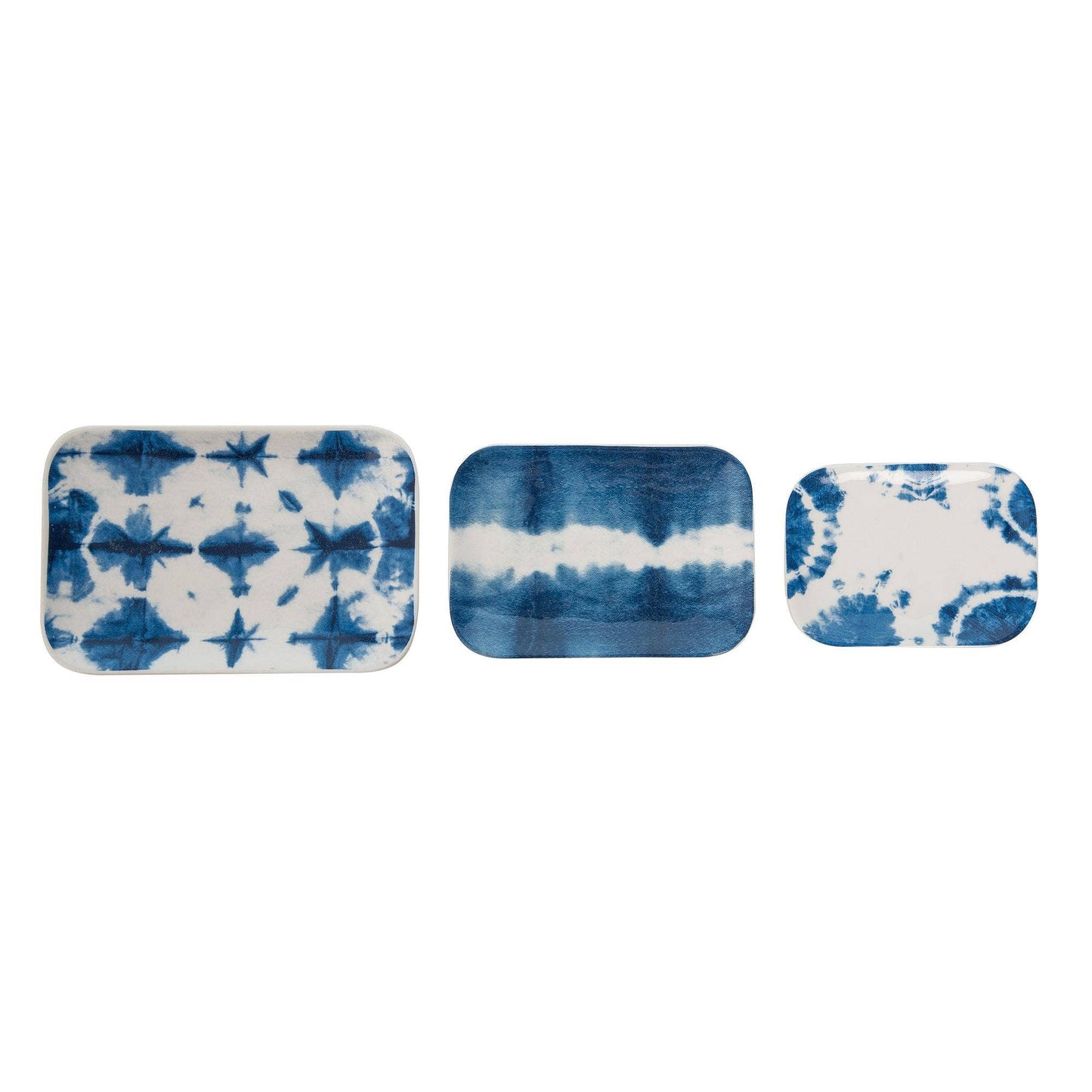 Dolomite Nesting Shibori Trinket Dishes Set of 3 Décor DS