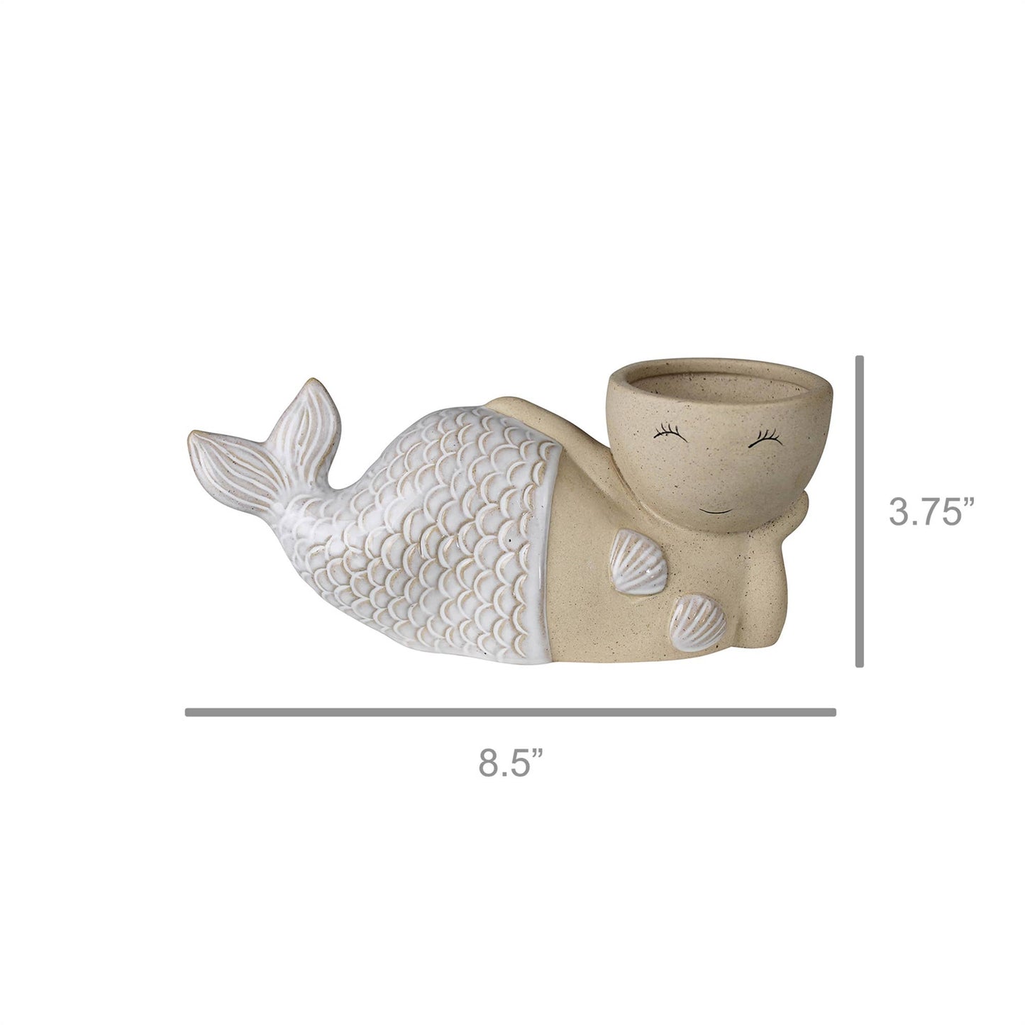 Laying Mermaid Planter
