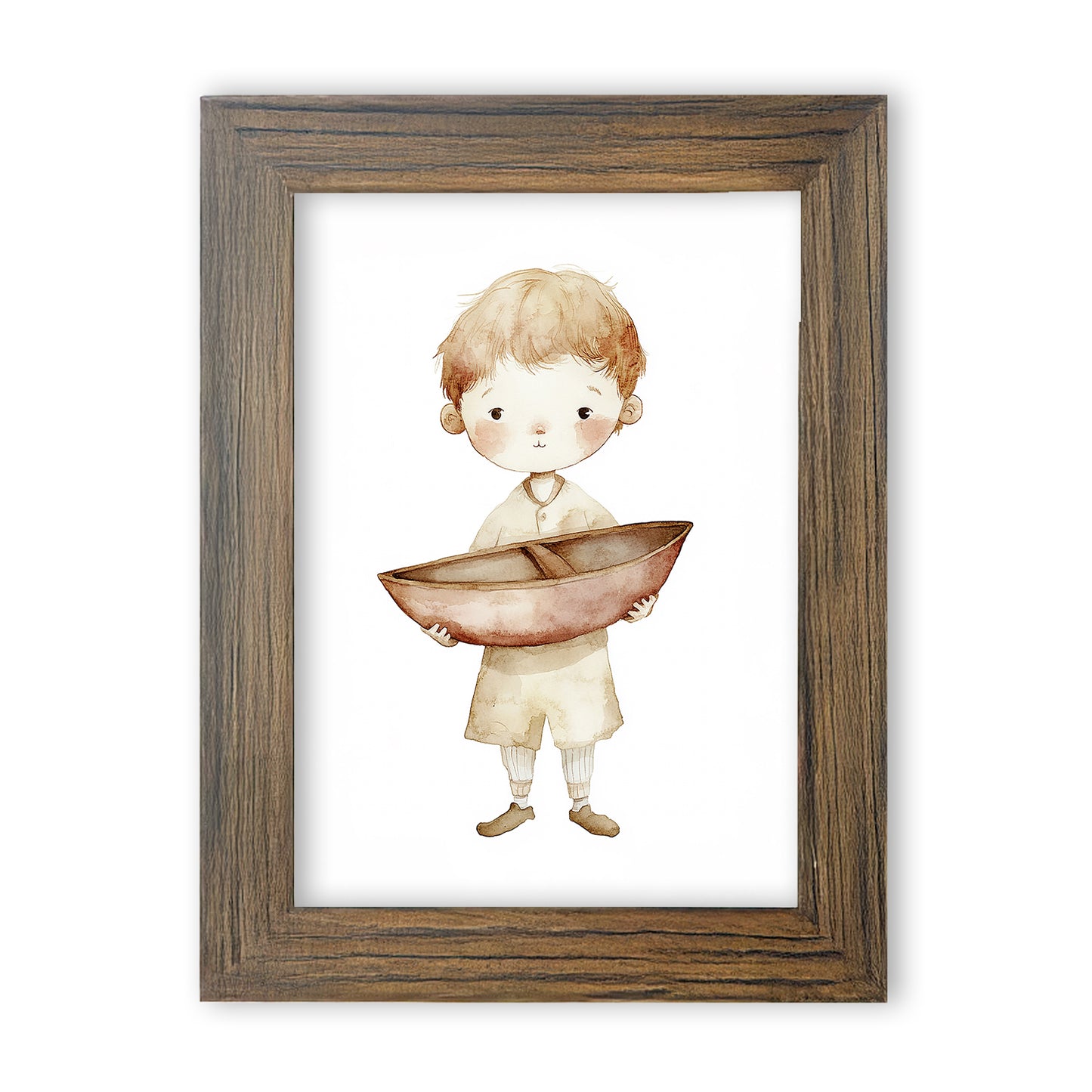 Boy with a Boat Nursery Print
