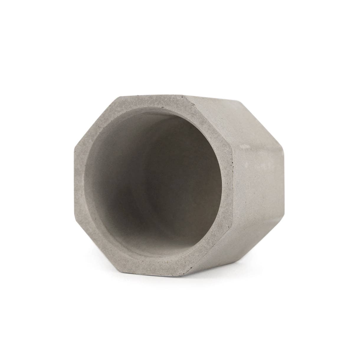 Octagon Cement Mini Plant Pot, Candle Holder