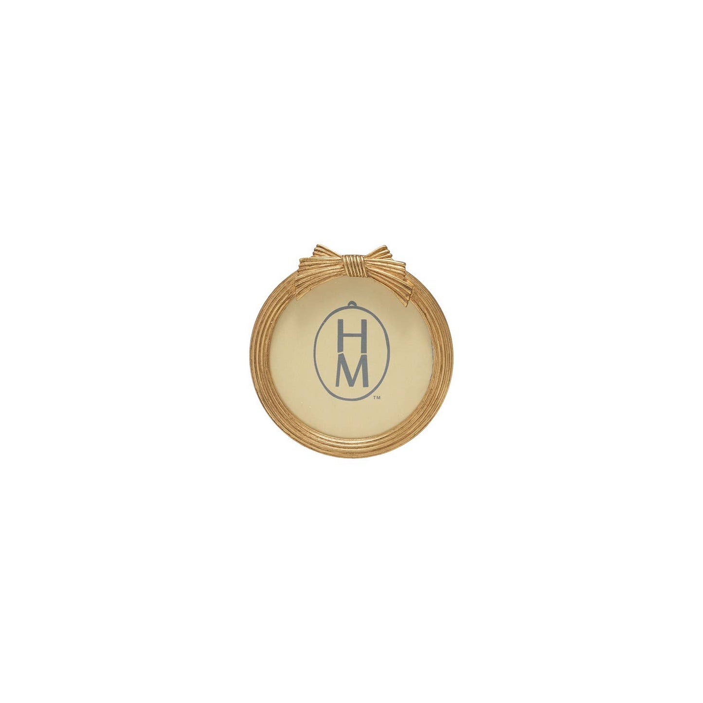 Resin Photo Frame W Bow, Gold Finish (SKU HM0755)