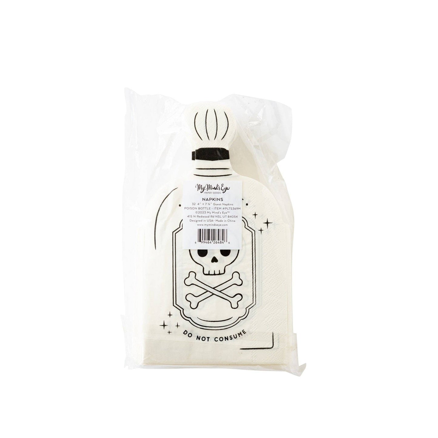 PLTS369M-MME - Poison Bottle Shaped Paper Dinner Napkin