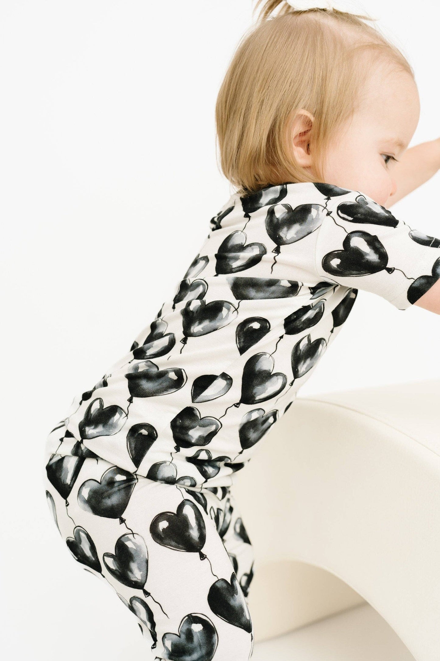Black Heart Balloons Short Sleeve Bamboo Set
