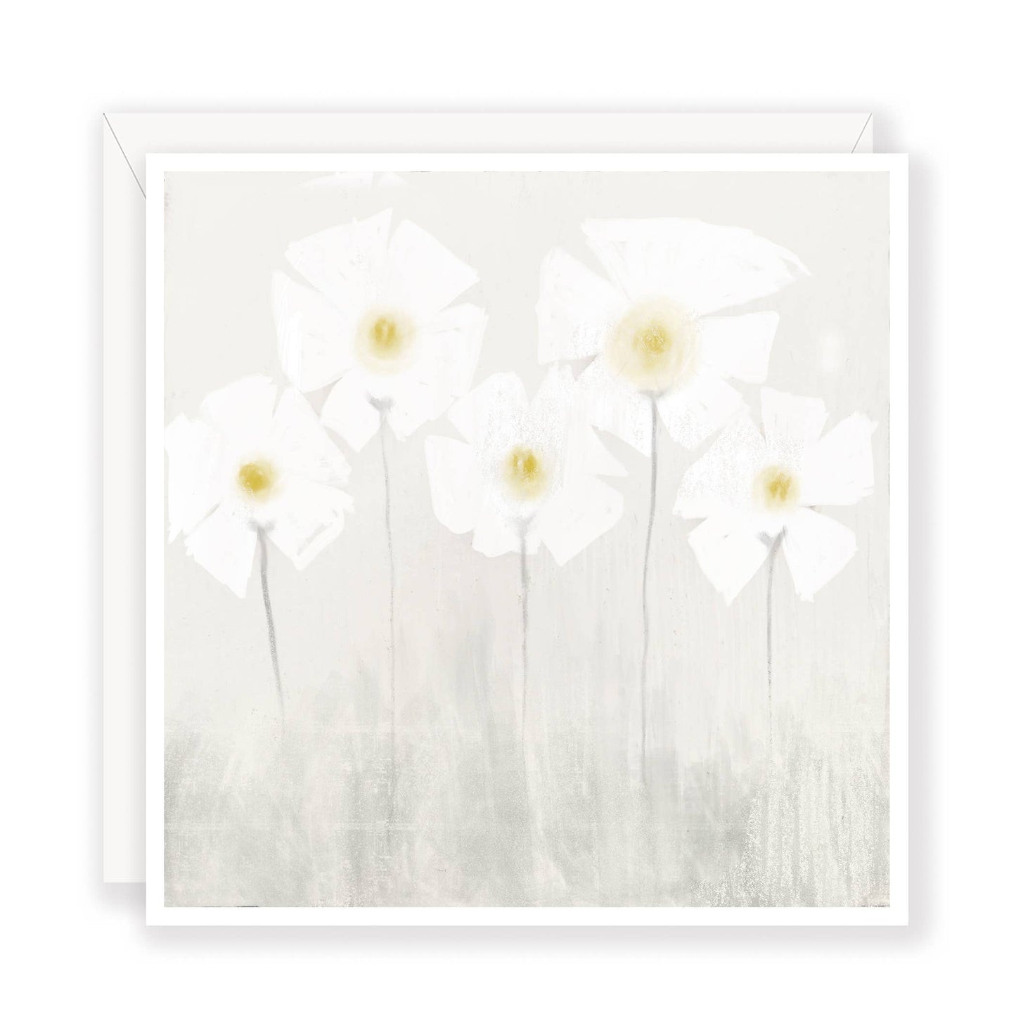 'Happy Flowers' (square) greeting card