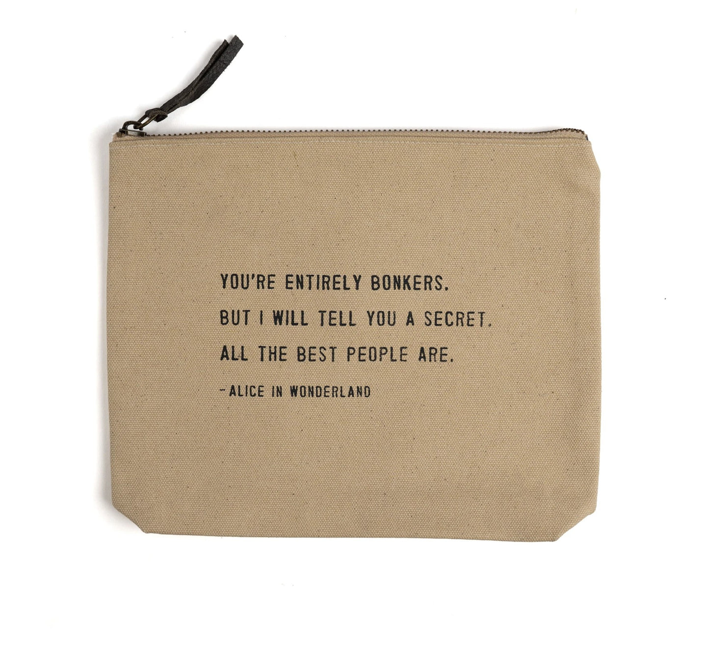 Bonkers Alice in Wonderland Canvas Zip Pouch