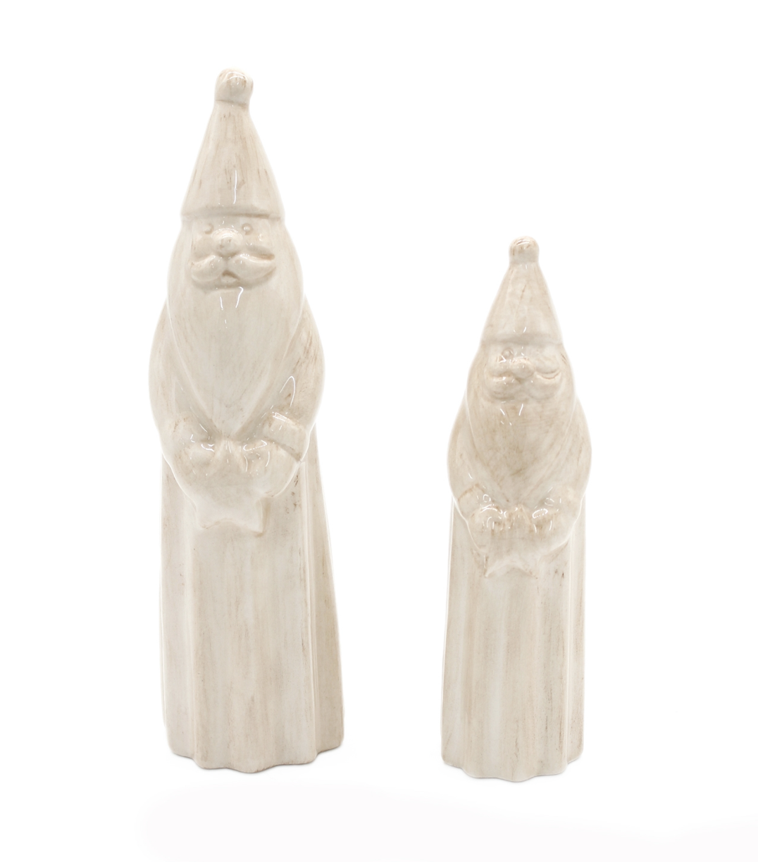 Cream Ceramic Santas
