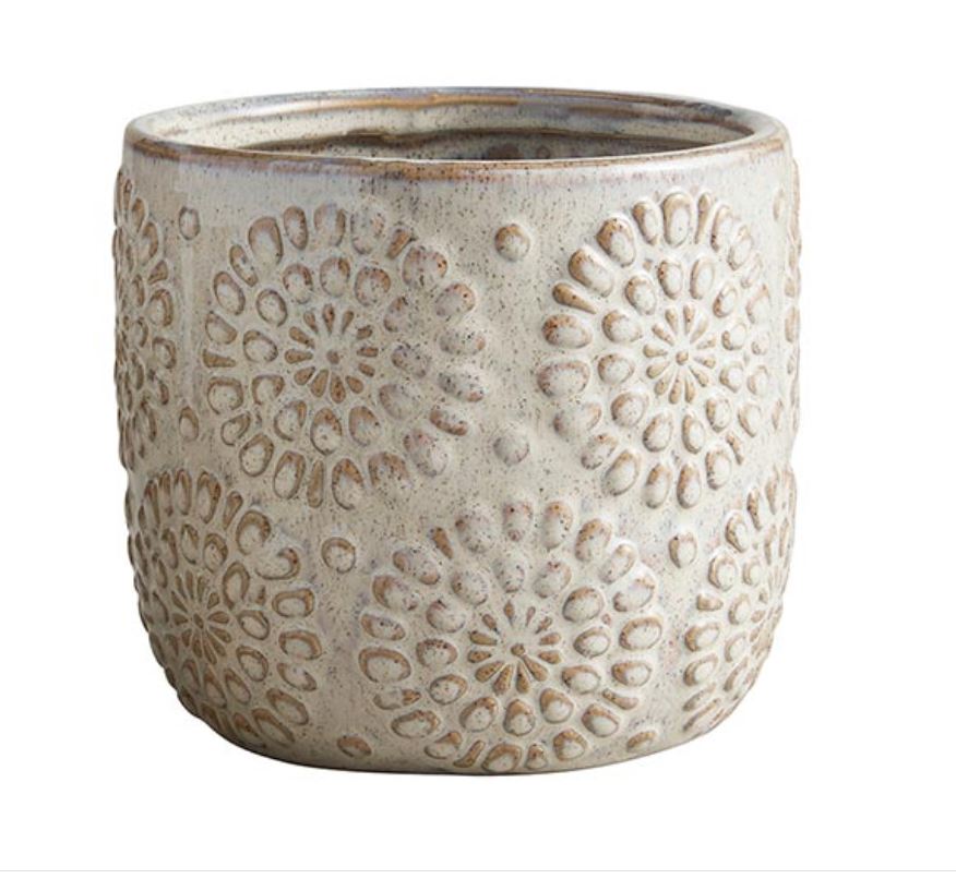 Flower Embossed Pot