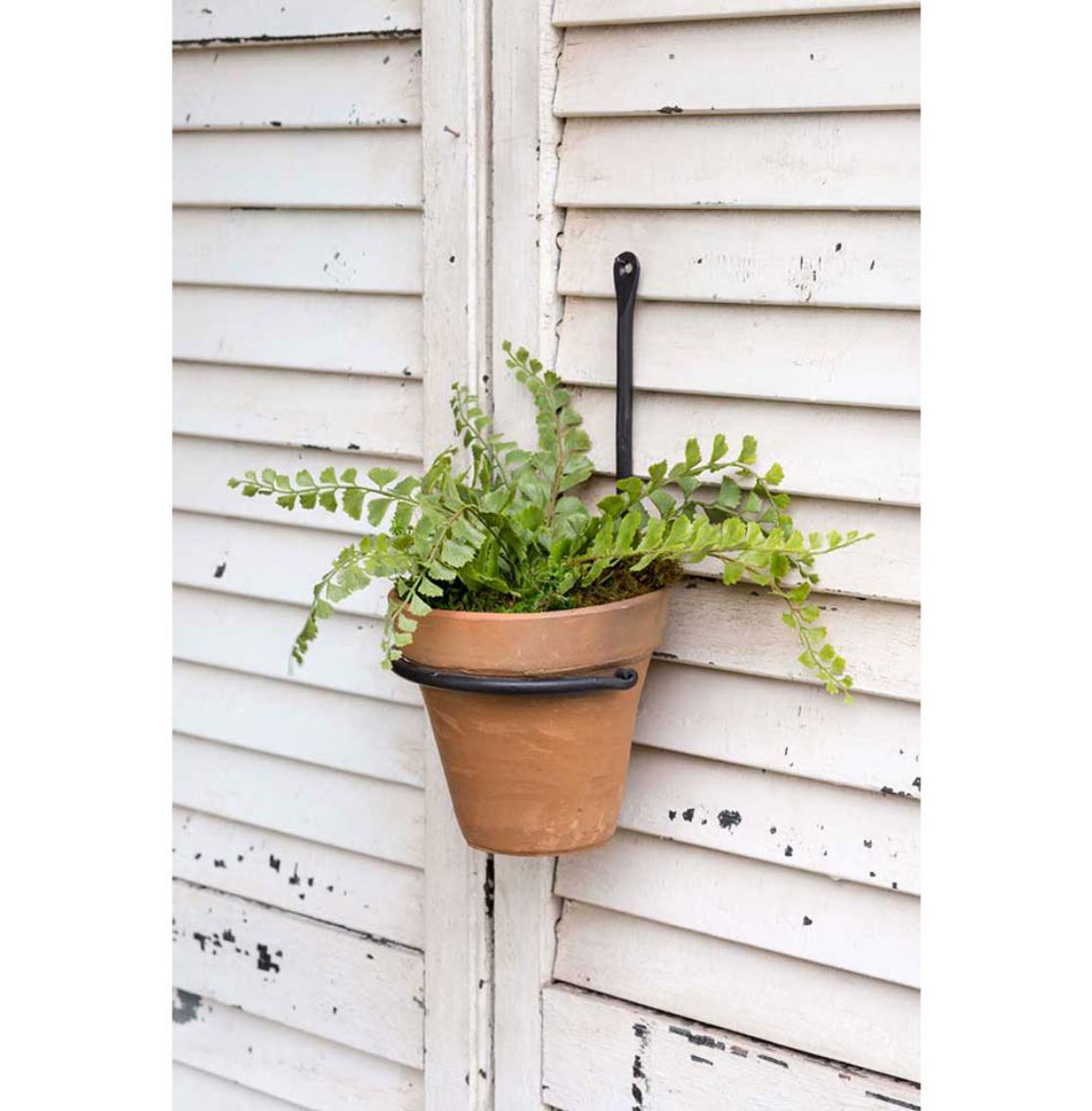 forged plant hanger Forged Plant Hanger with Terracotta Pot
