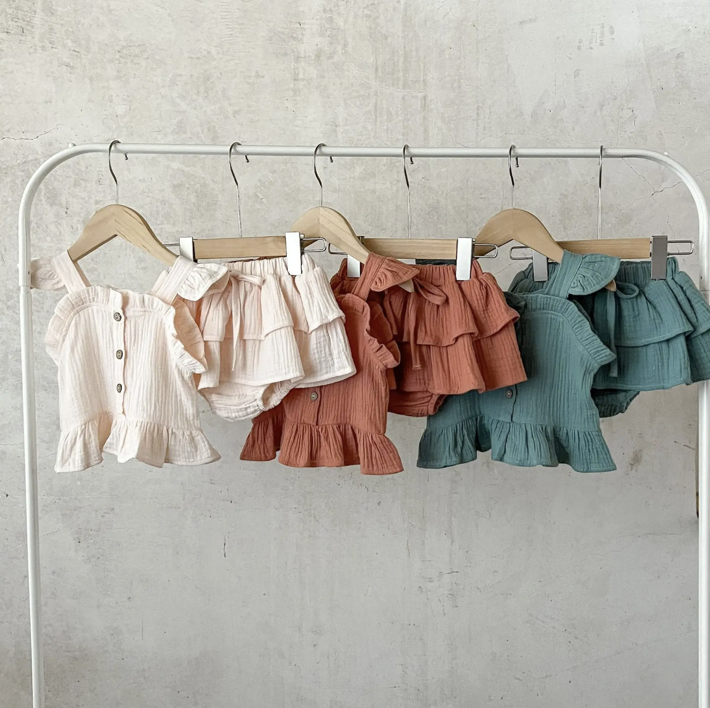 Summer Muslin Dress Set
