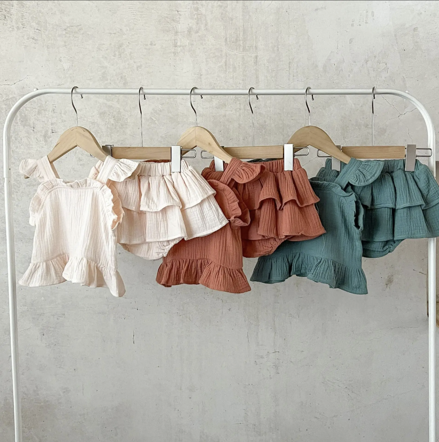 Summer Muslin Dress Set