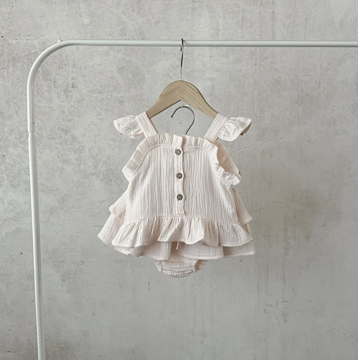 Summer Muslin Dress Set