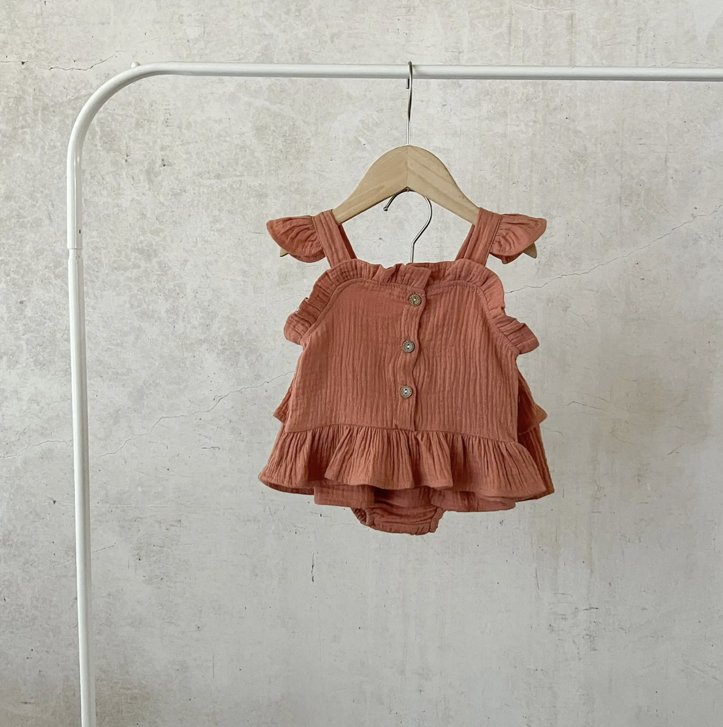 Summer Muslin Dress Set