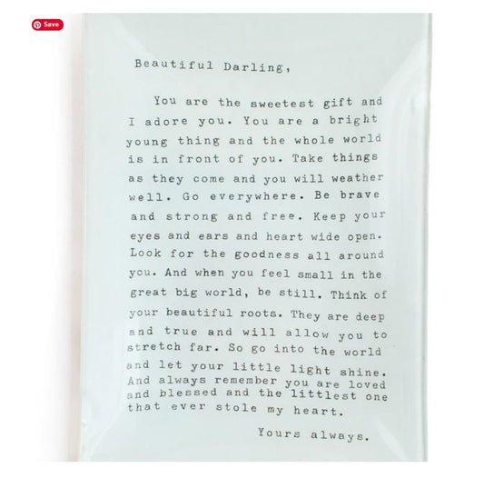 Letter for Sophie Decoupage Plate