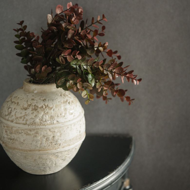 Maroon Eucalyptus Leaf Spray