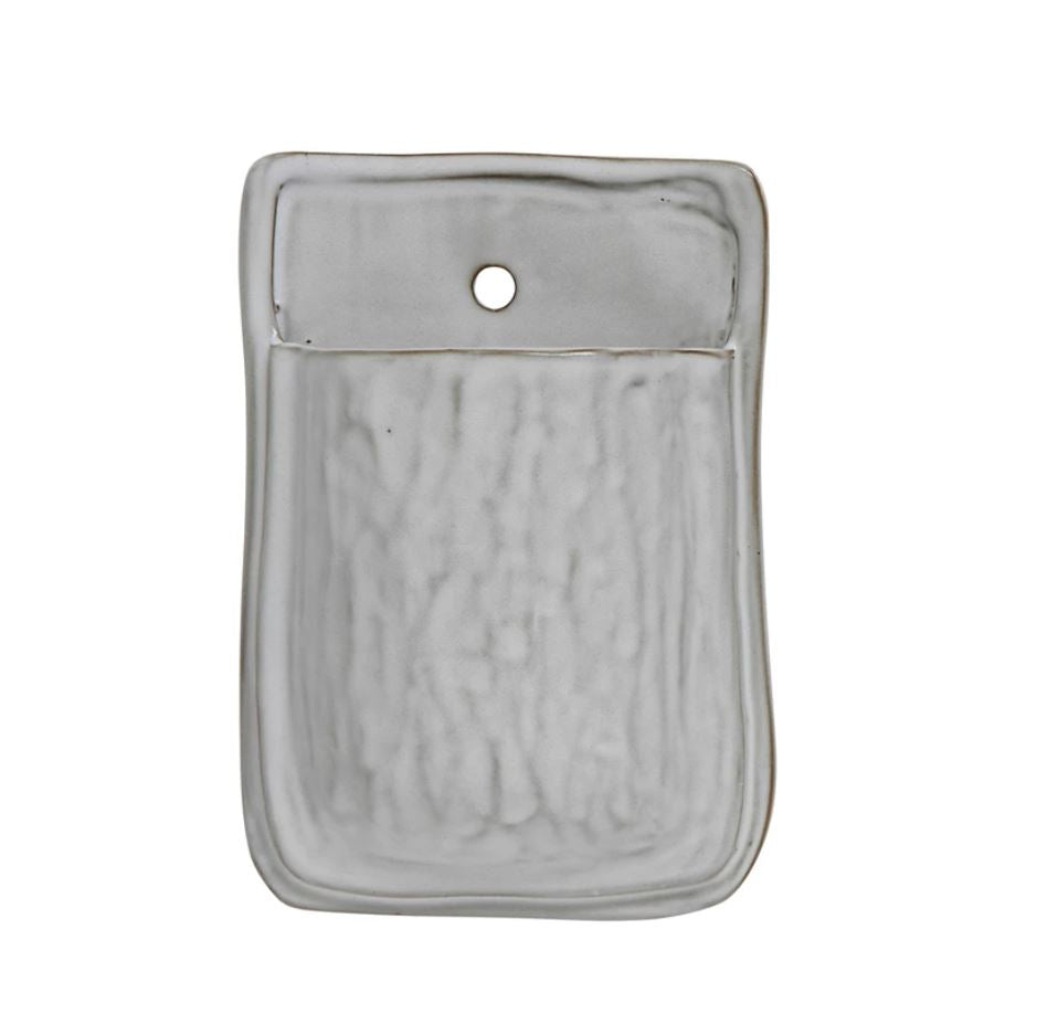 Ceramic Wall Pocket - White