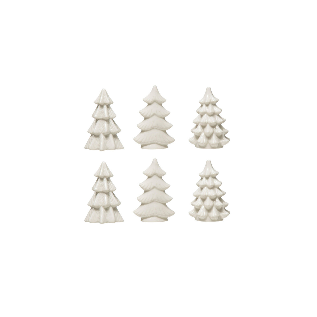 Set of 6 Stoneware Trees