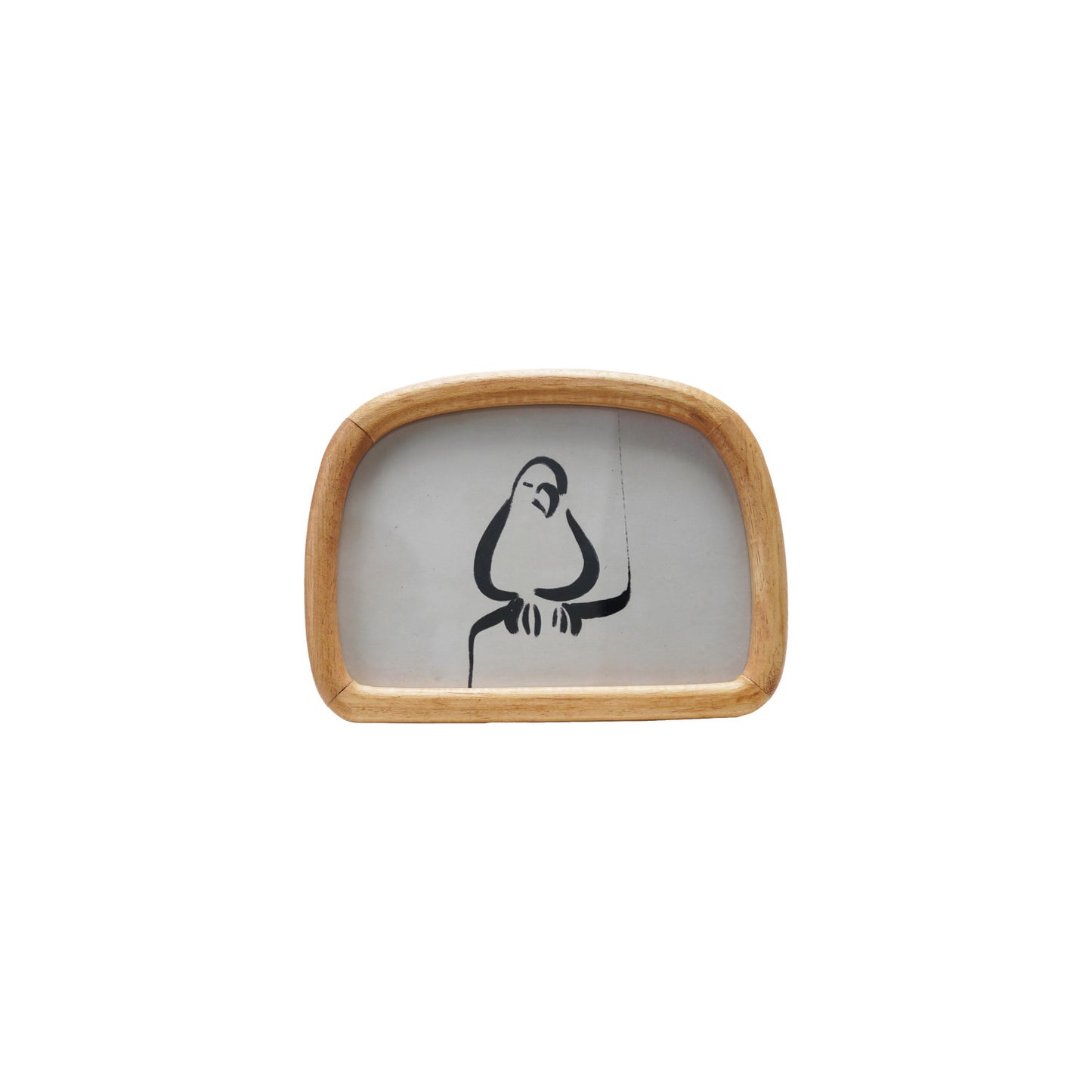 Rubberwood Arched Photo Frame, Natural (Holds 5" x 7" Photo)