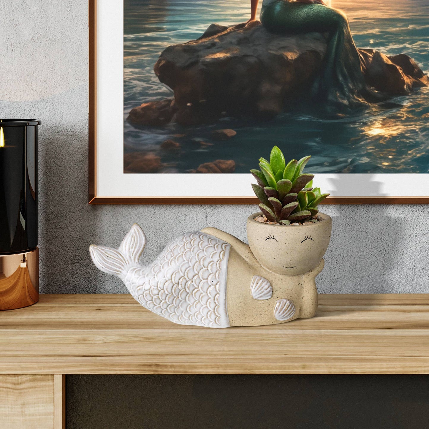 Laying Mermaid Planter