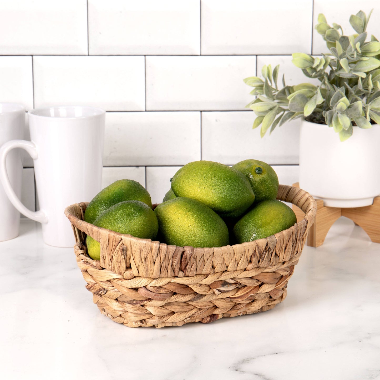 Natural Hyacinth Tub w/Wire Frame