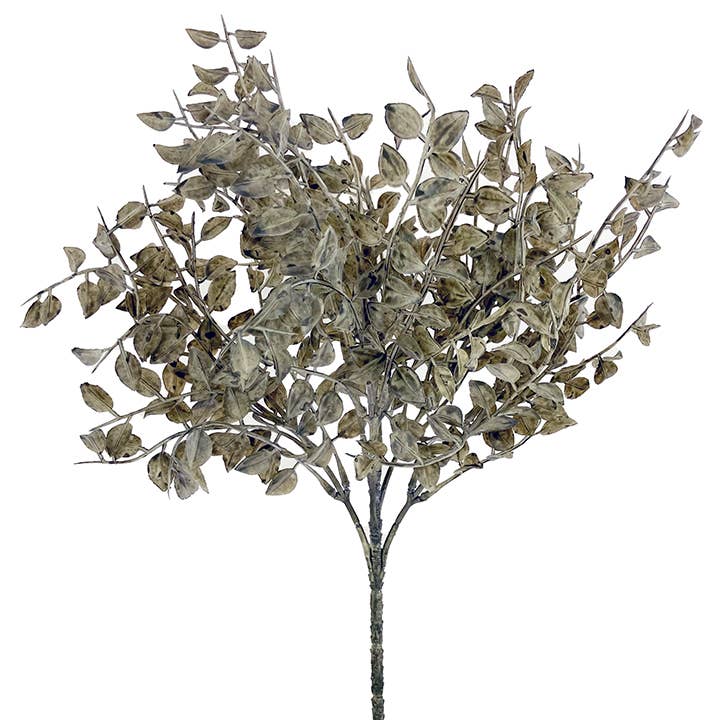 Artificial Khaki Green Tea Leaf Bush - 14"