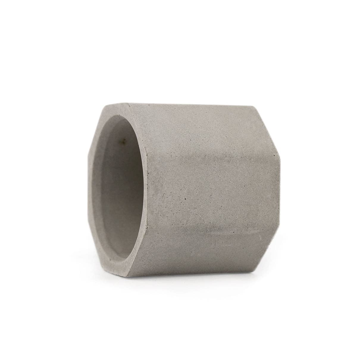 Octagon Cement Mini Plant Pot, Candle Holder
