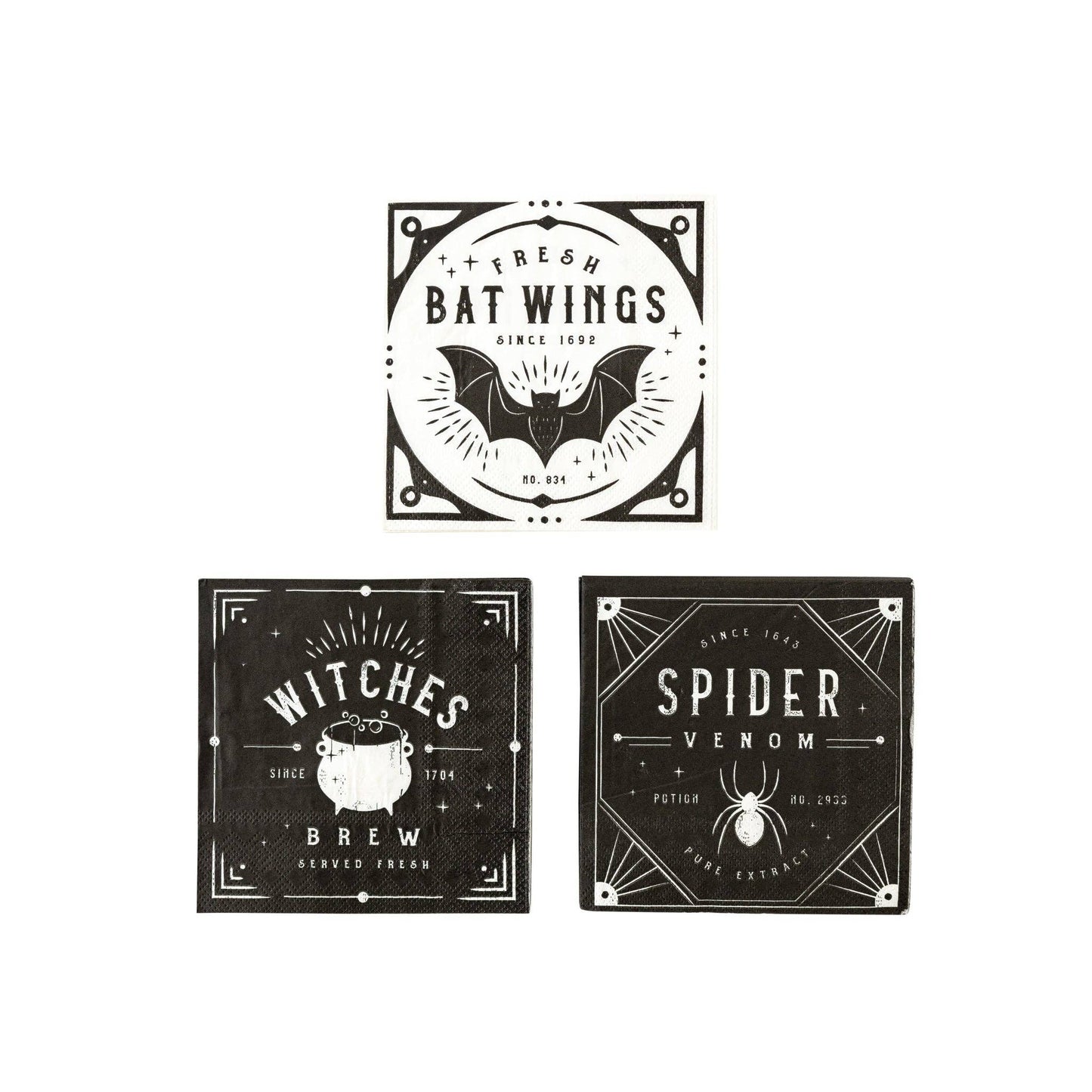 PLTS369N-MME - Vintage Label Paper Cocktail Napkin Set