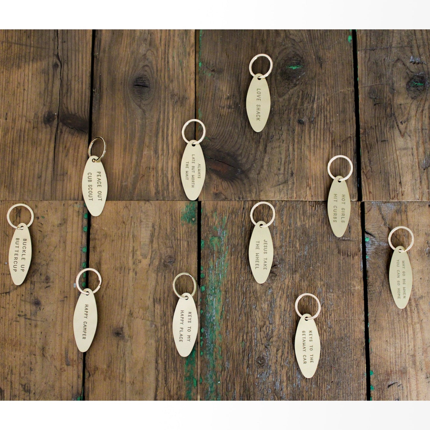 Brass Hotel Style Keychain