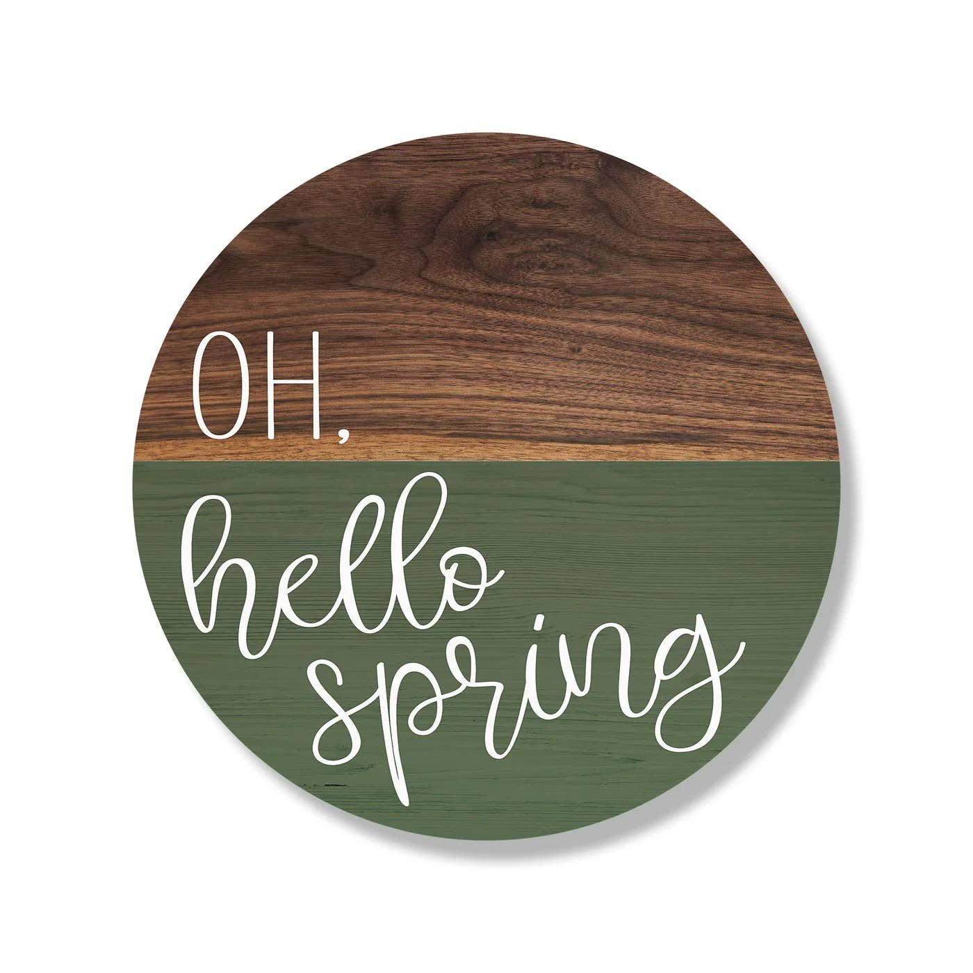 Oh Hello Spring Stripe Brown Circle