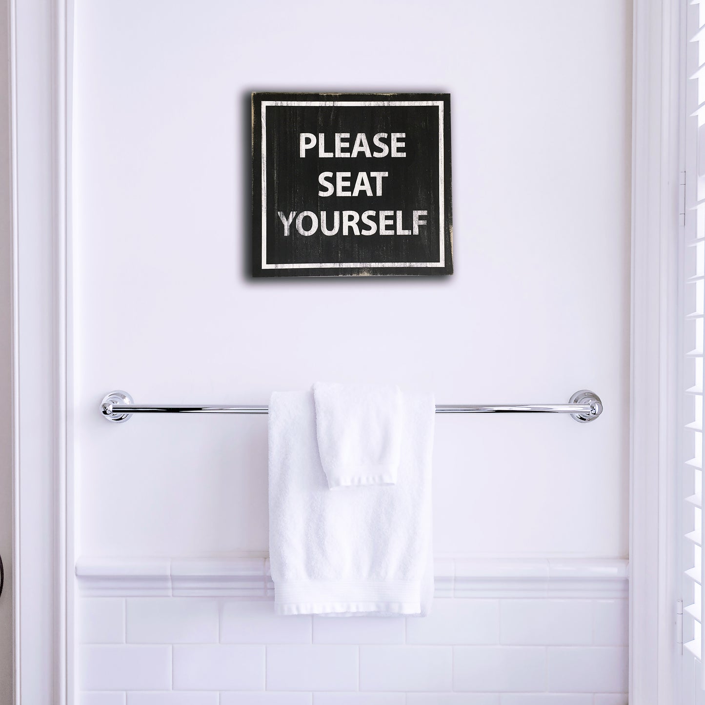 Please Seat Yourself Wood Sign