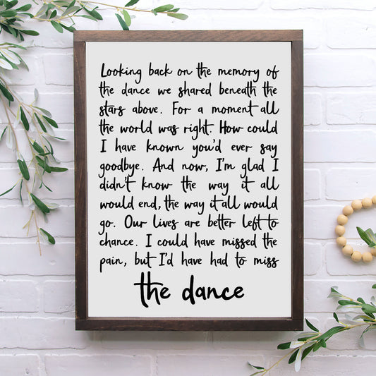 The Dance Hand Painted Sign