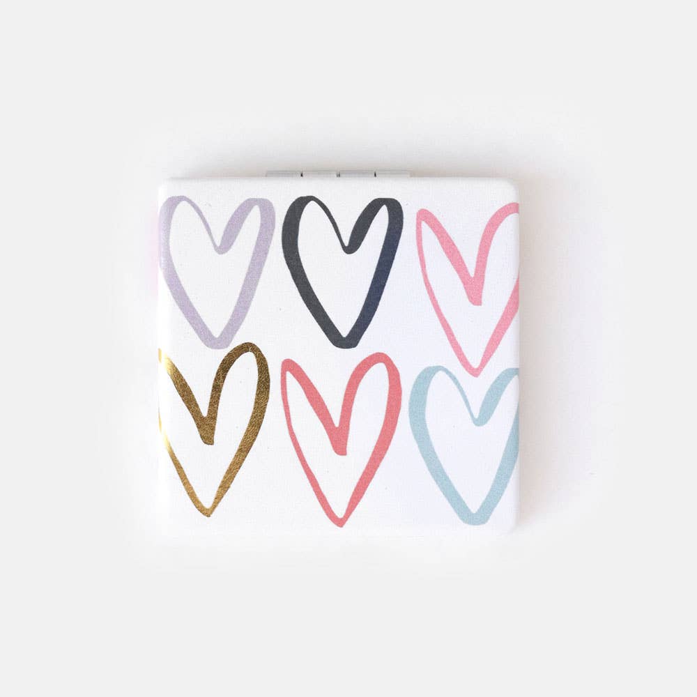 Multi Outline Heart Pocket Mirror