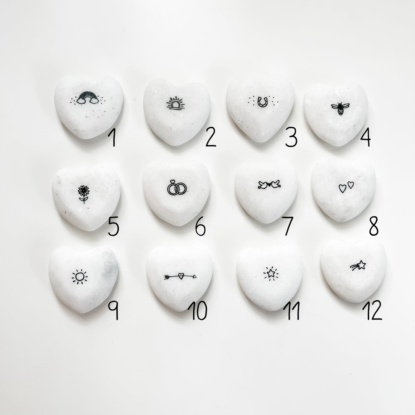 Sentiment Heart Stones