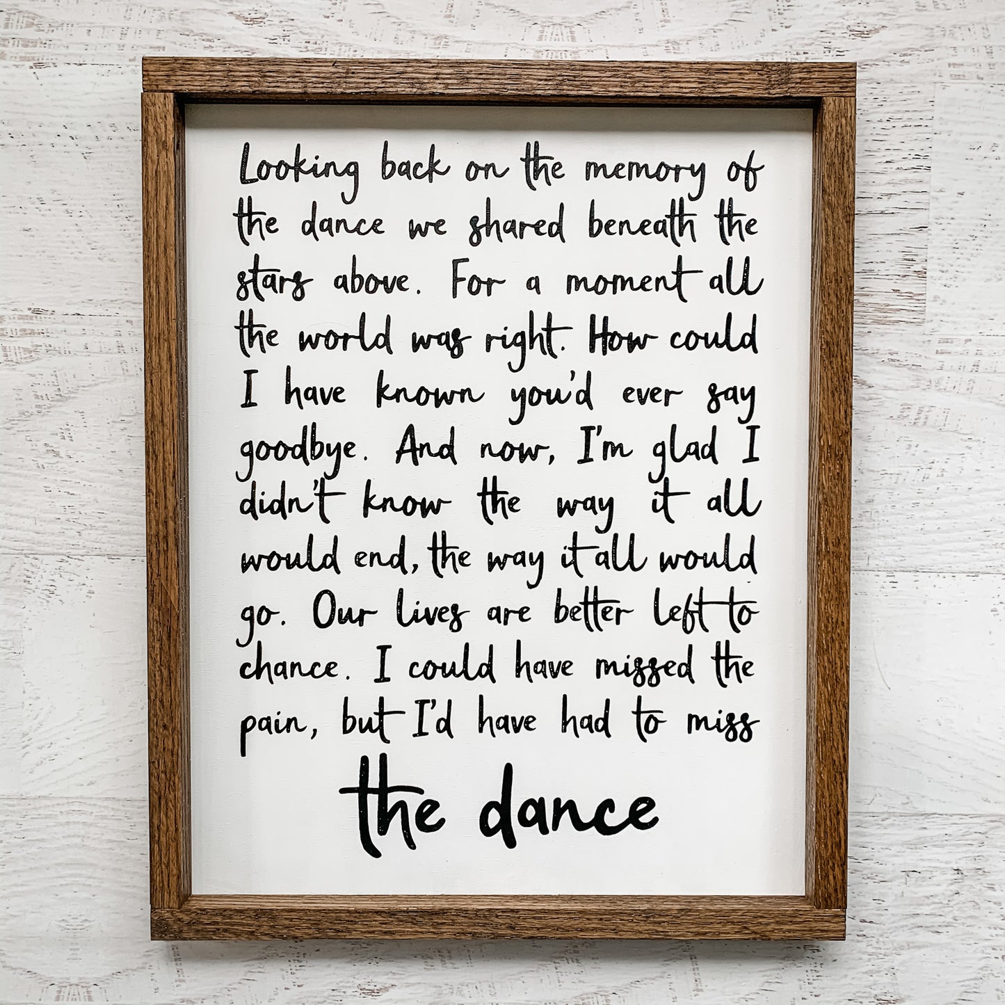 The Dance Hand Painted Sign