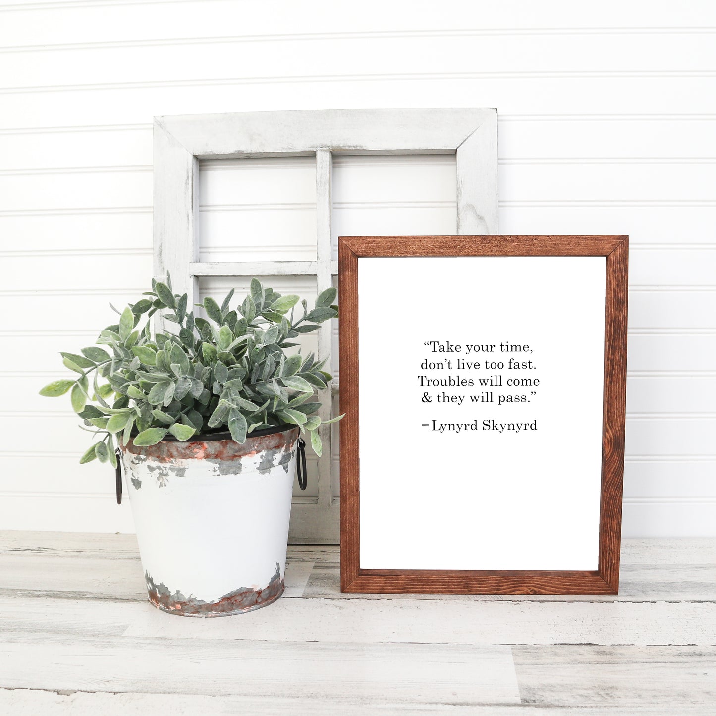 Lynyrd Skynyrd Simple Man Lyrics Wood Sign