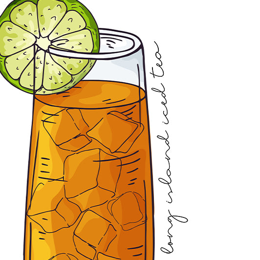 Long Island Iced Tea Cocktail Bar Man Cave Print