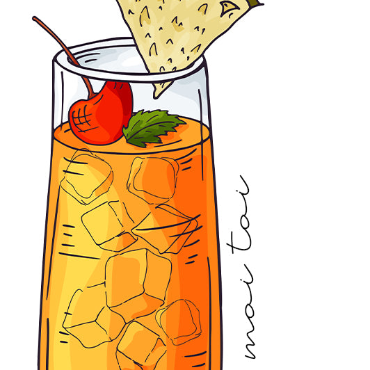 Mai Tai Cocktail Bar Man Cave Print