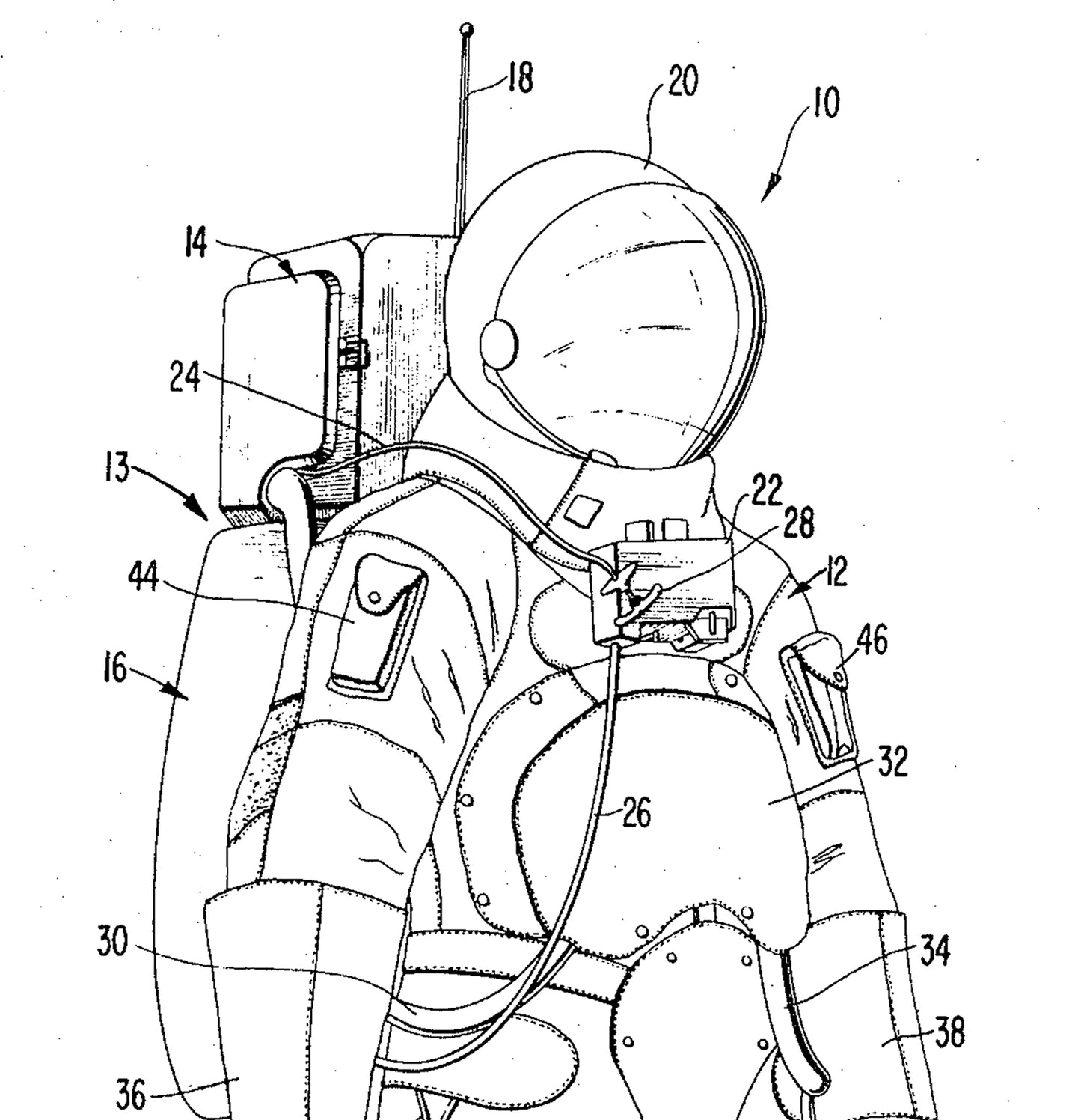 Space Suit Astronaut Blueprint Patent Print