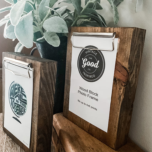 Wood Block Photo Frame
