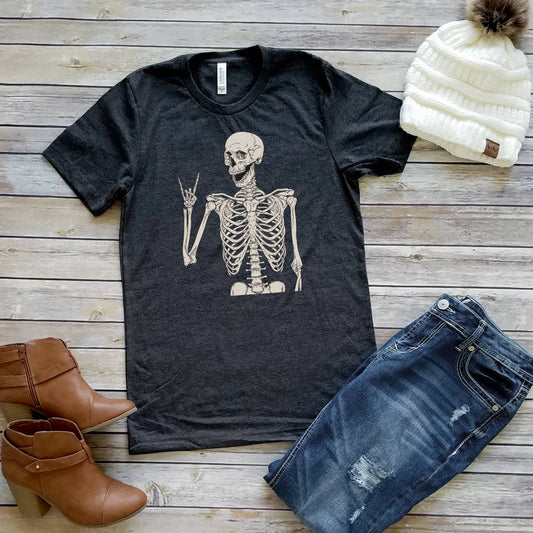 SKELETON ROCK N ROLL TEE | HALLOWEEN | SIZES XS-2XL